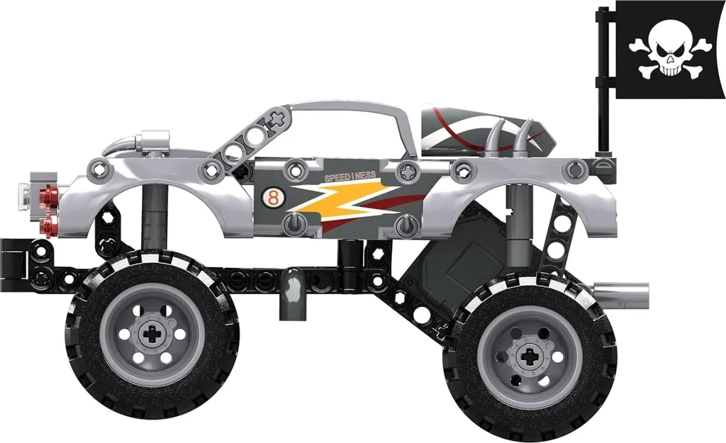 Maquette Monster Truck Silver Open Bricks à Monter Jeu de Loisir Créatif - 6