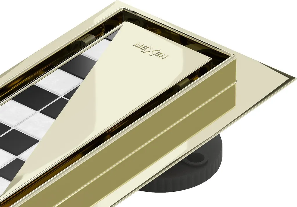 Canalina Oro Mexen Flat 360° 100cm: Il Bagno che hai sempre sognato