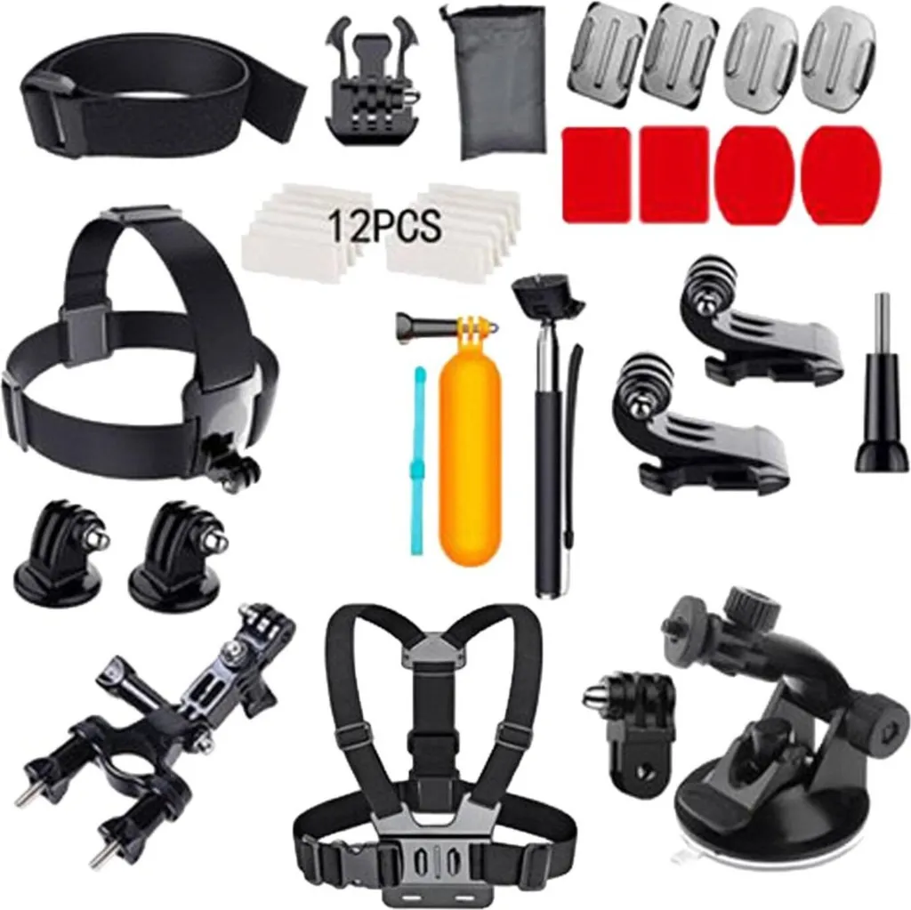 Accessoires GoPro pour ski et plongée kit complet 37 pièces avec étui
