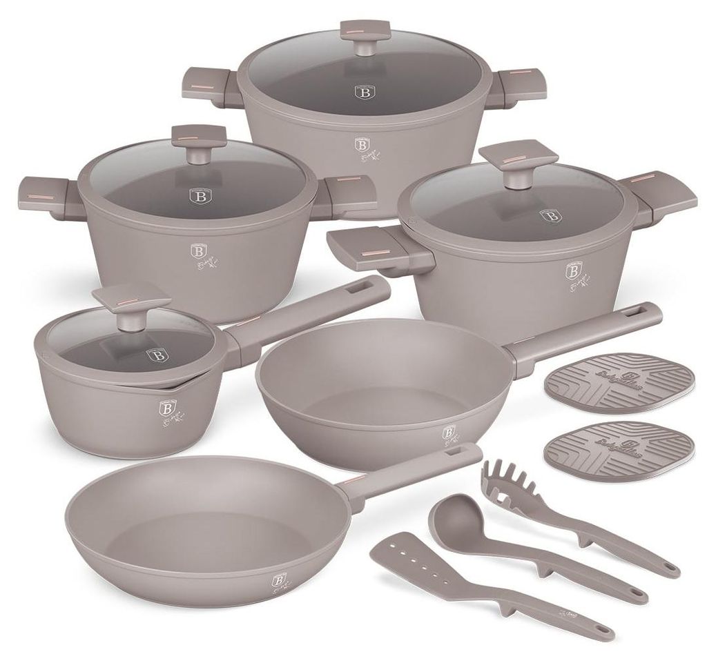 Sada hrncov a panvíc 15 kusov, nepriľnavé Taupe Collection Obrázok produktu 