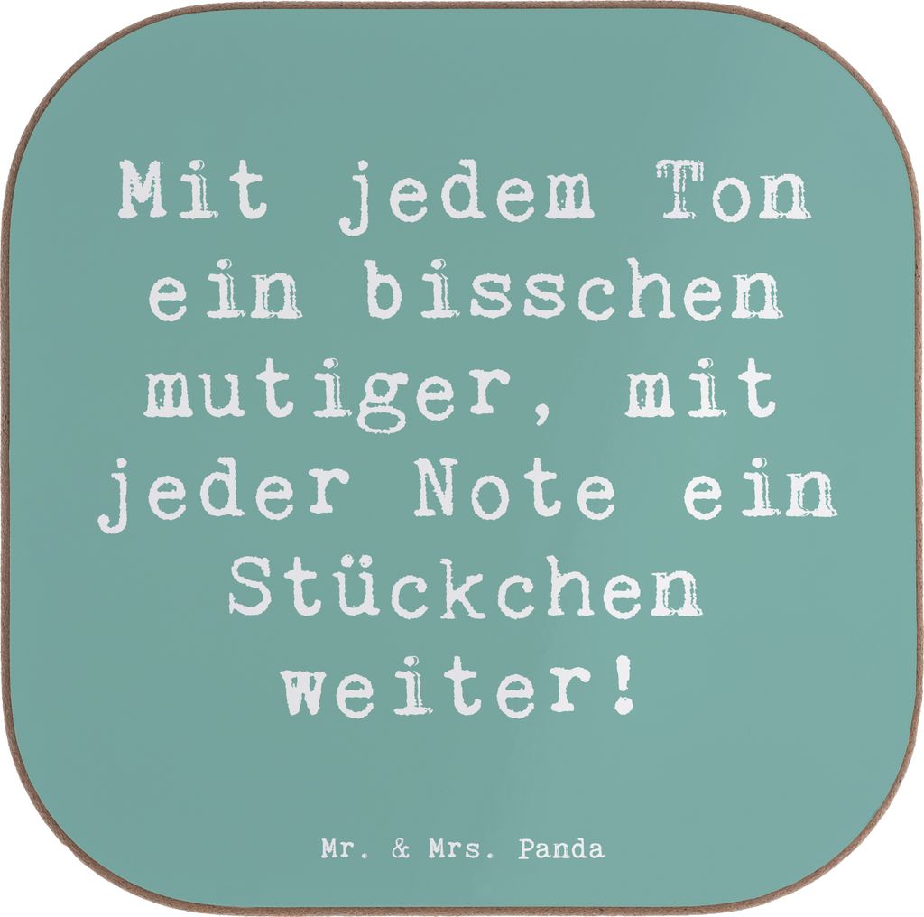 Mr. & Mrs. Panda Tassenuntersetzer Spruch Ein neues Musikinstrument lernen - Meeresbrise - Geschenk, gläseruntersetzer, Coaster, Untersetzer für ...