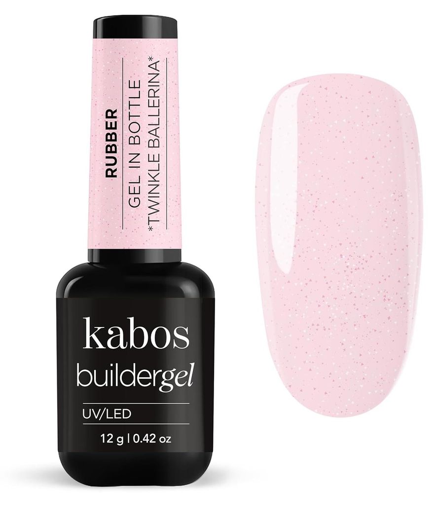 Kabos Builder Gel Rubber in Flasche Aufbaugel für Gelnägel 12g | Twinkle Ballerina