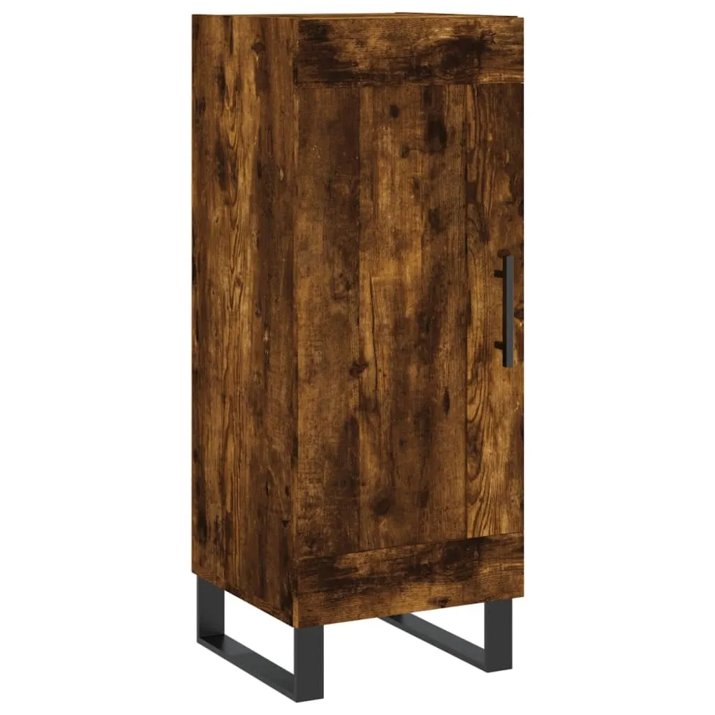Credenza Stretta SYFAX™ 34,5x34x90 cm Rovere Fumo | Mobile Bagno Salotto