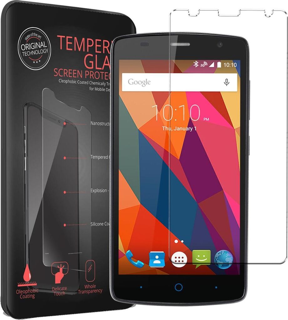 2x Conie Glasfolie für ZTE Blade L5 Displayschutz Folie Panzer Glas Premium Schutzfolie Set Blasenfrei
