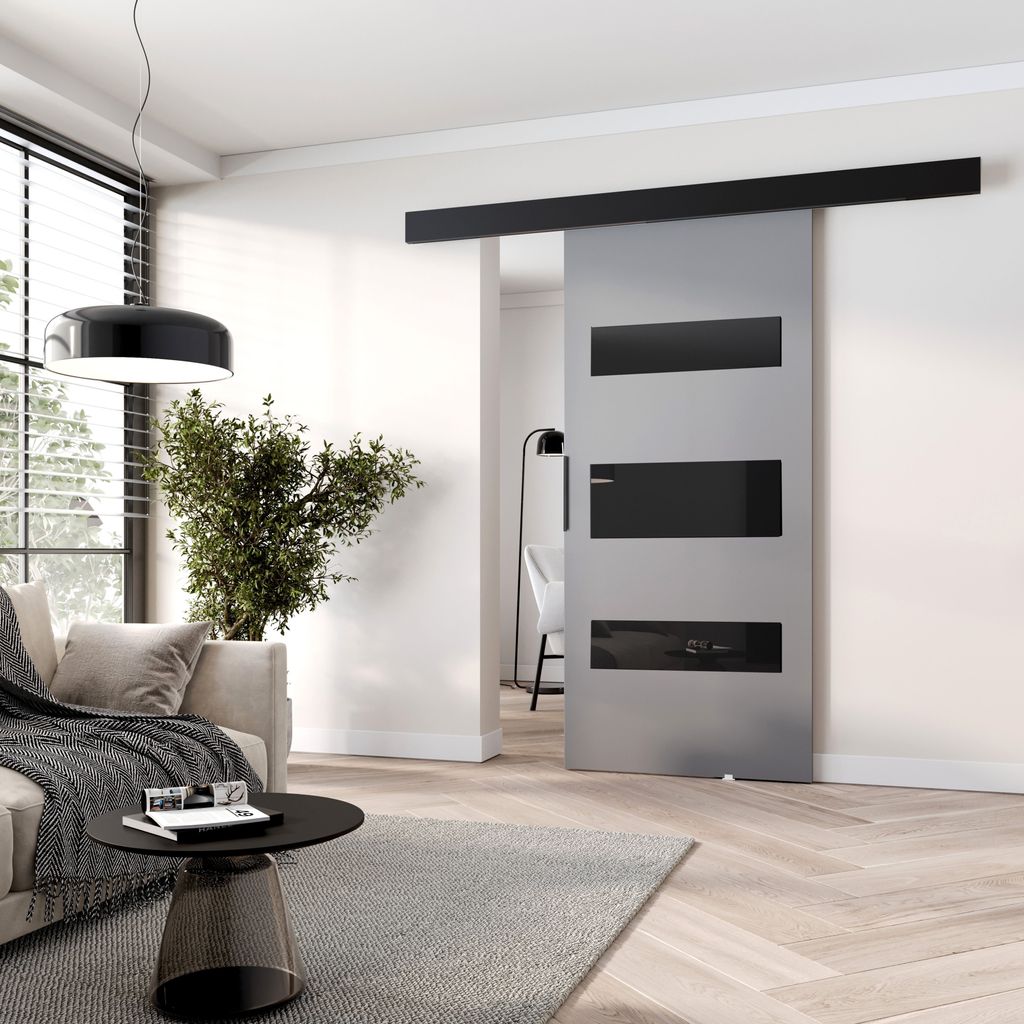 Posuvné interiérové ​​dvere BARRET 14 - 86 cm, šedé / Obrázok produktu 