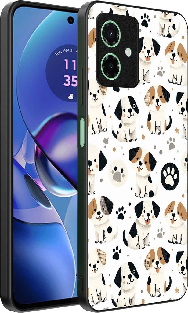 Smartphonica Phone Case Fit für Motorola Moto G55 mit Hund Druck - TPU zurück Abdeckung Fall Hund Design