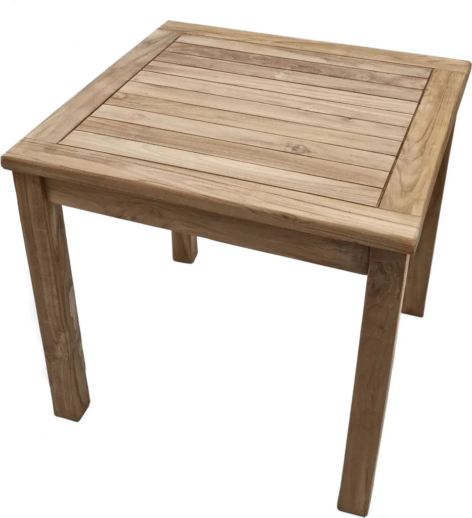 Bout de canapé carré en teck SOLO 50x50 - Idéal pour balcon et terrasse