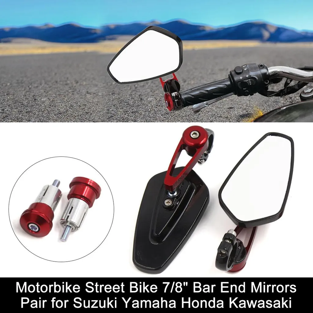 Rétroviseurs pour Embout de Guidon 22mm - Idéal pour Moto Suzuki Urbaine
