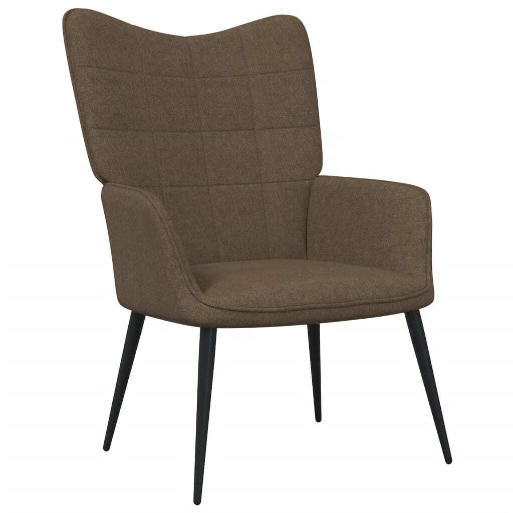 Möbel Relaxsessel Braun Stoff - Couchsessel 327944