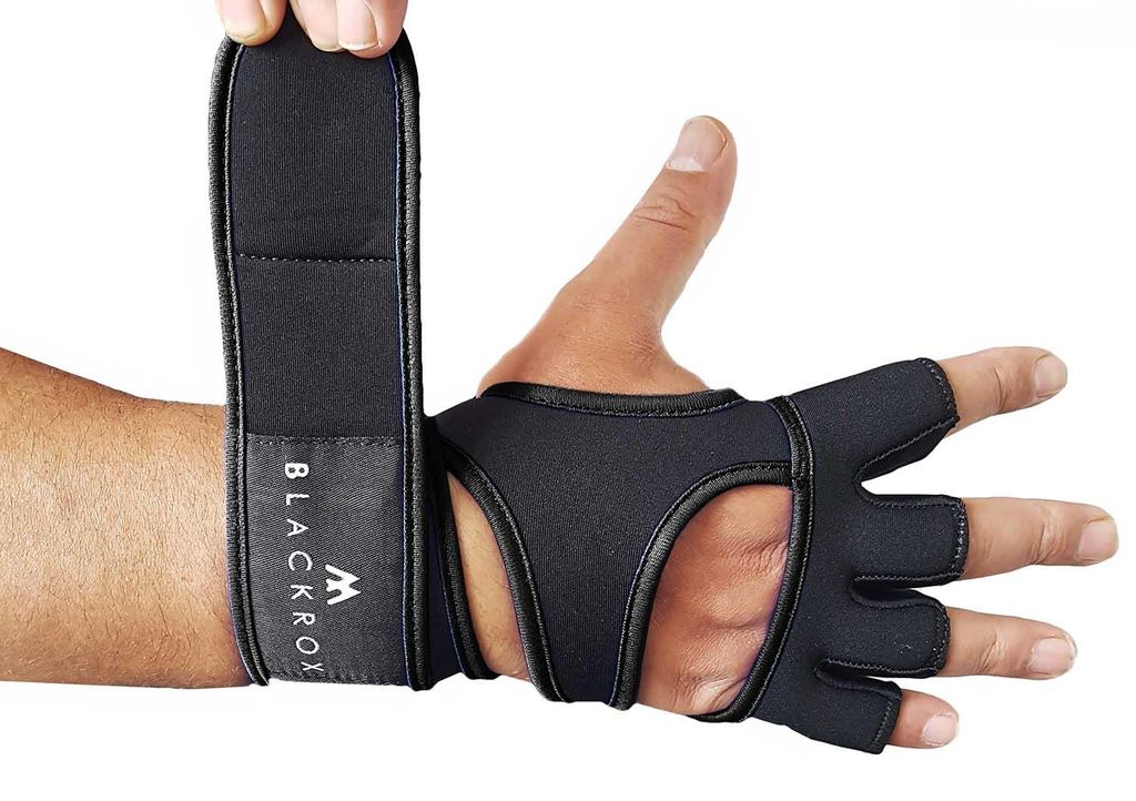 BLACKROX Seattle Fitnesshandschuhe – Trainingshandschuhe Sport (Grau / S)
