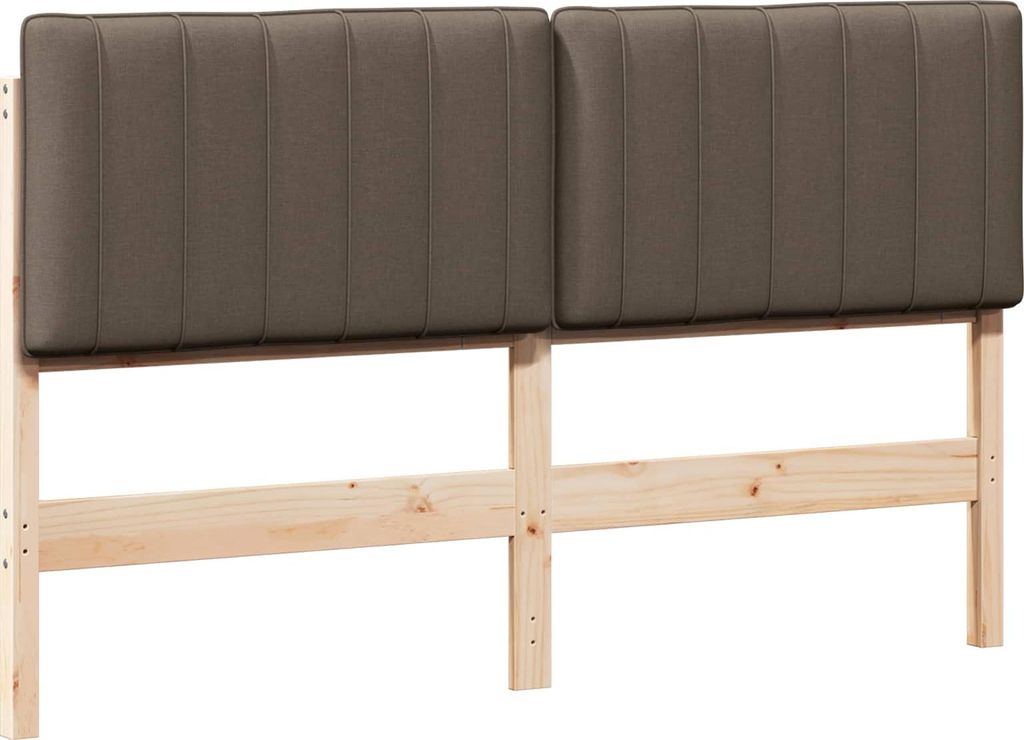 vidaXL Gepolstertes Kopfteil mit Kopfteil Braun und Taupe 160 cm