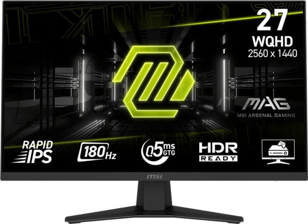 MSI MAG 274QF, 68,6 cm (27"), 2560 x 1440 Pixel, Wide Quad HD, LCD, 0,5 ms, Schwarz