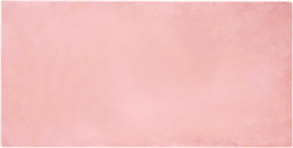 vidaXL Rutschfester Teppich aus Kunstkaninchenfell OLITE Rosa