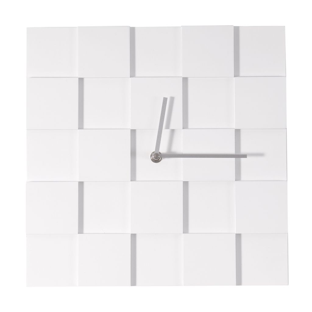 Küchenuhr MODERNE WANDUHR "3D PLATES"MDF 30x30 cmquadratische Uhr 