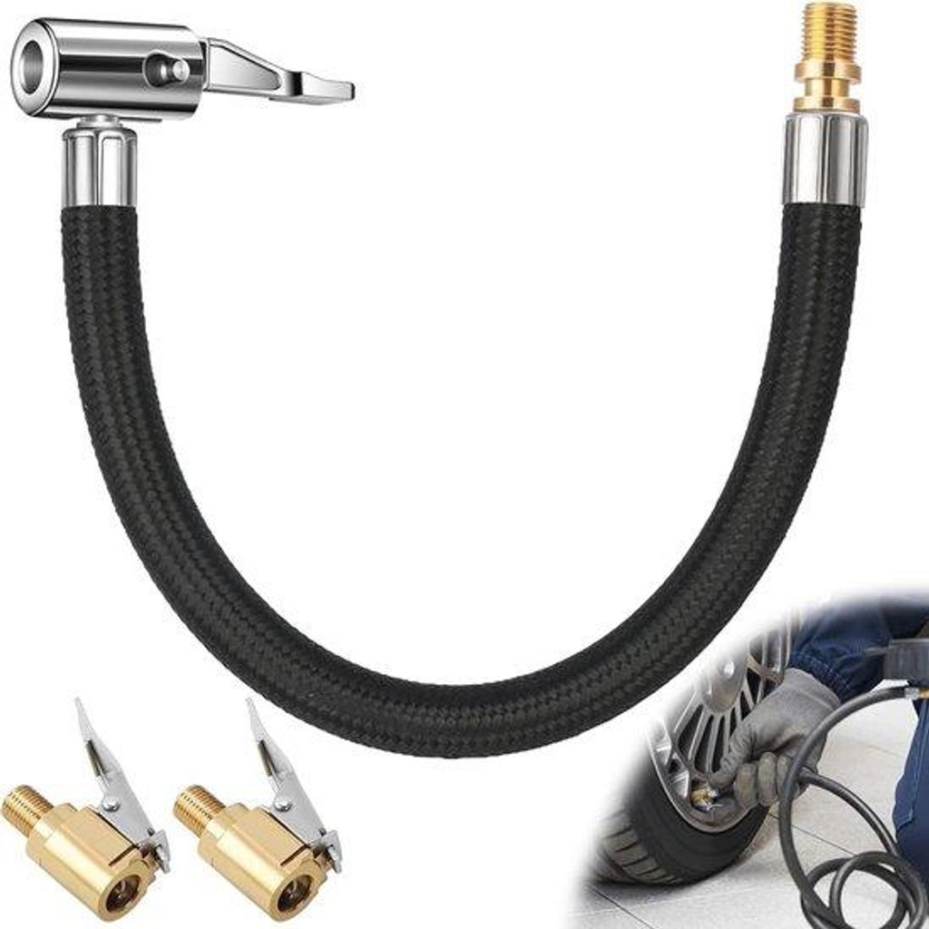 Luftschlauch 24cm Verlängerung 8mm Autoventil Adapter