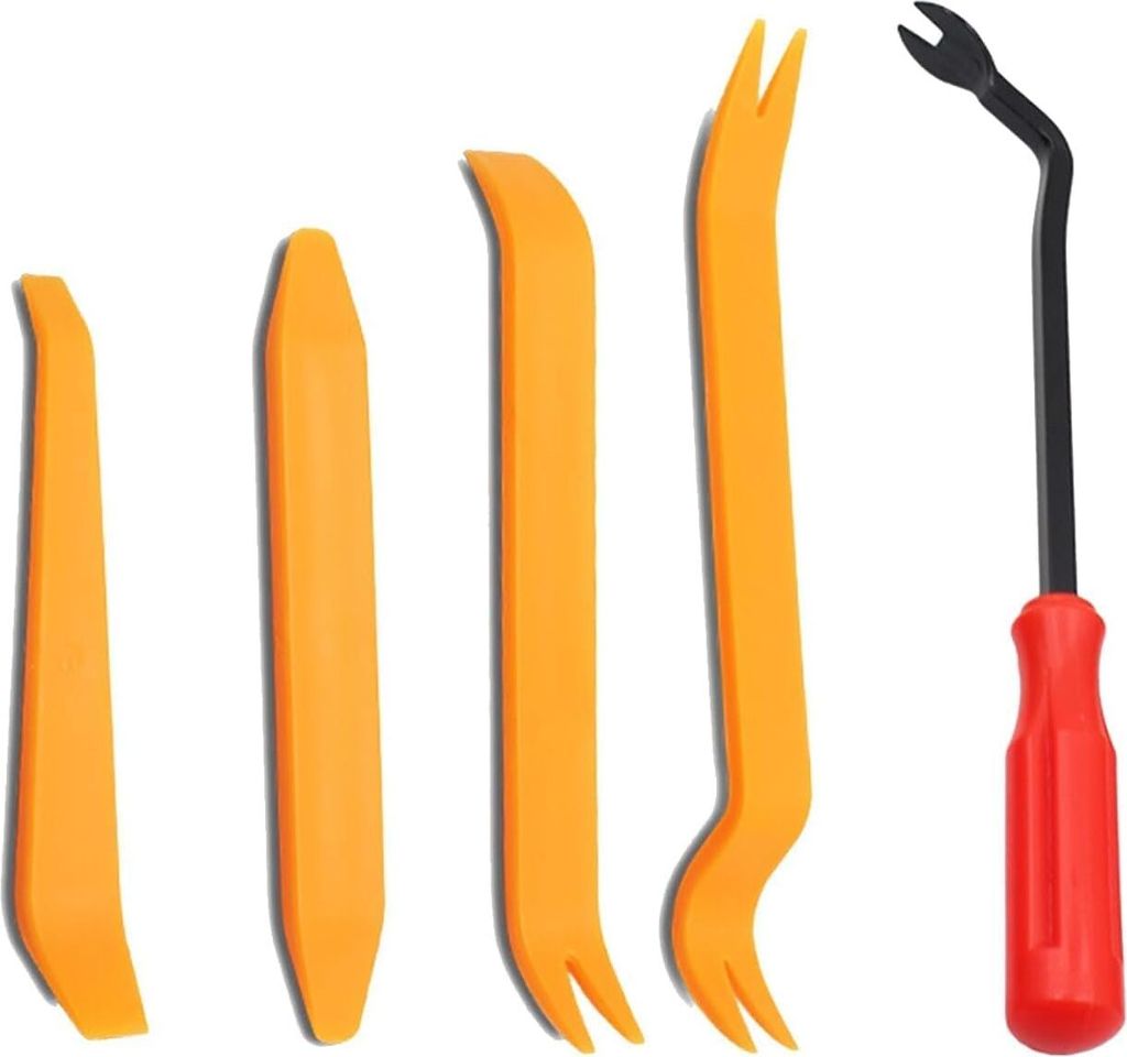Auto Zierleistenkeile,5-teiliges Auto-Innenkeil-Set+ Demontage Werkzeug Innenraum Verkleidung Set,Automotive Reparatur Set,für Fahrzeuginnenrepara...