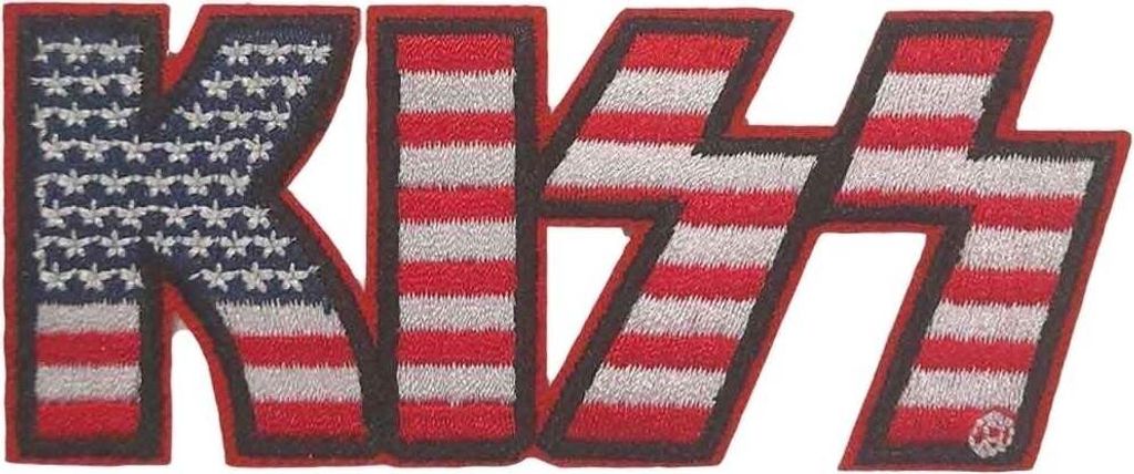 Kiss American Flag Logo Aufbügler