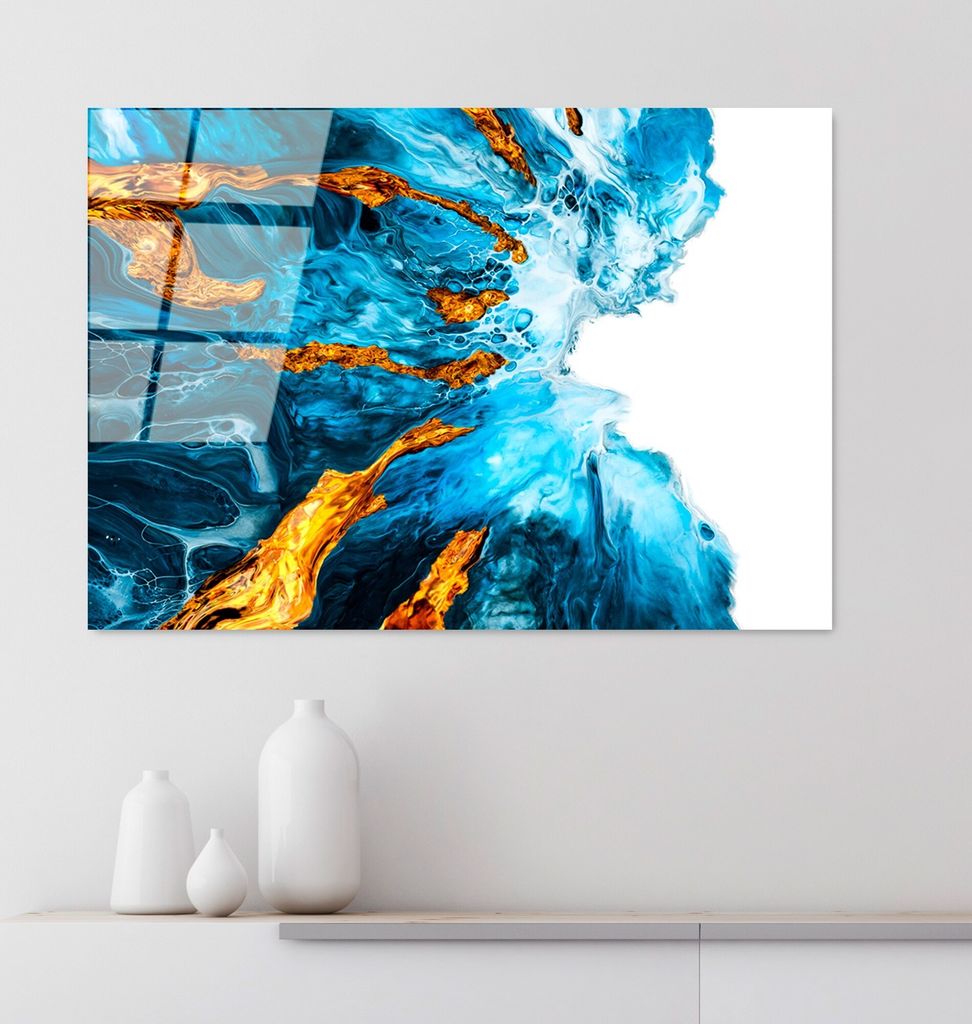 Wallity, UV-225 70 x 100, Dekorative Malerei aus gehärtetem Glas, 100 % gehärtetes Glas, Mehrfarbig, 70 x 100 cm