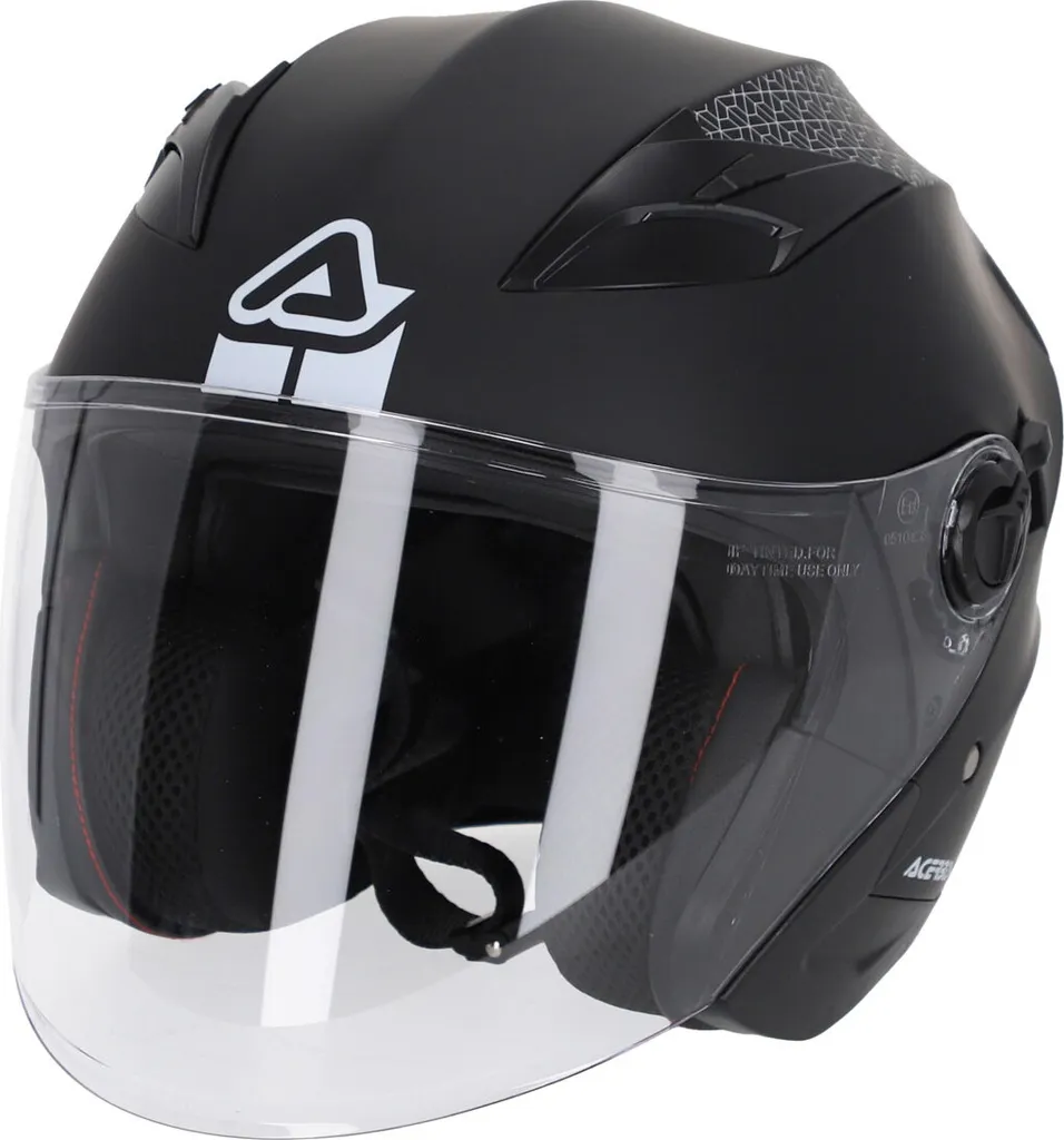 Casque Jet Homologué ECE 22.06 Acerbis Firstway 2.0 Noir Mat Double Visière