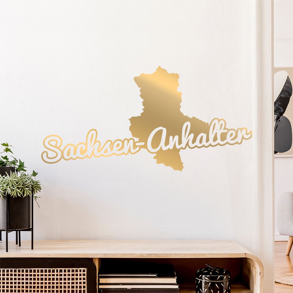 Sachsen-Anhalt Herkunft Wandtattoo Wandaufkleber Wall Sticker - Dekoration, Küche, Wohnzimmer, Schlafzimmer, Badezimmer