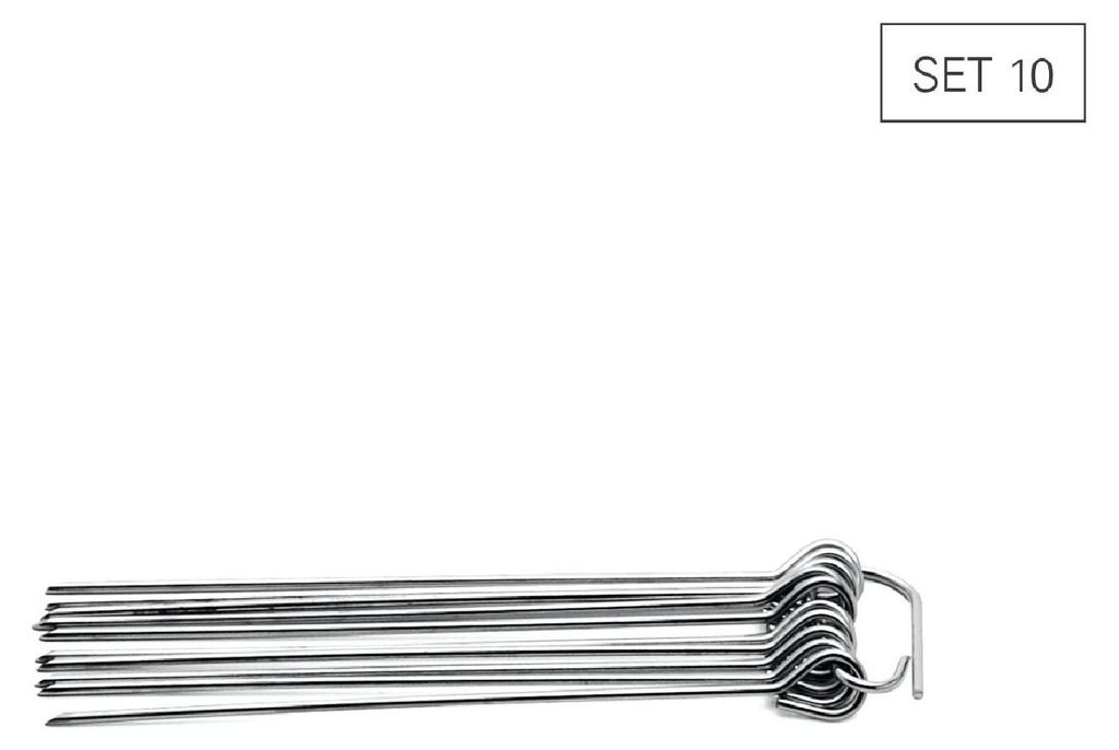 Karl Weis Rouladennadeln-Set, Edelstahl, 10 x 0,15 x 0,15 cm, 16 g, 10 Stück