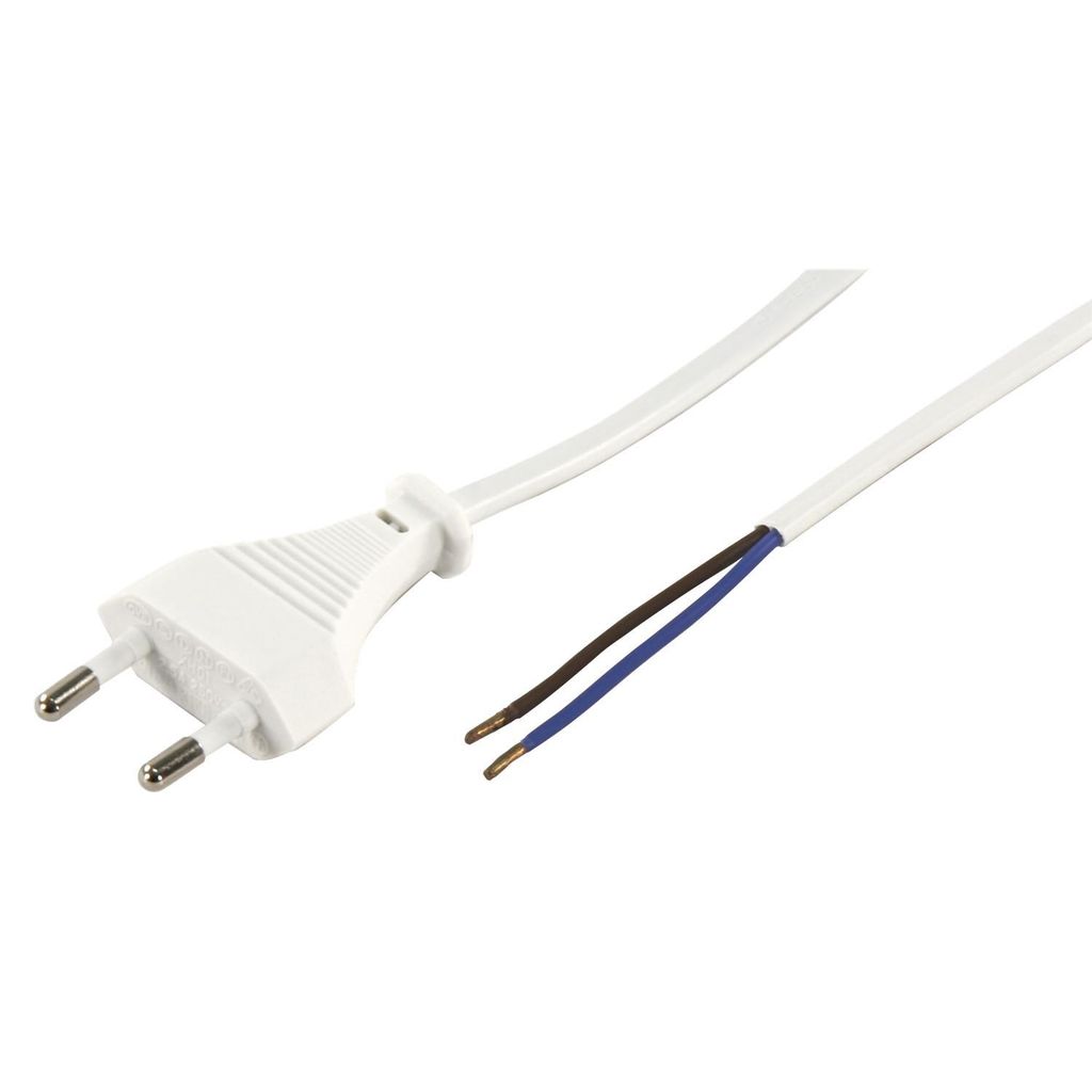 Euro-Netzkabel McPower mit blanken Enden Länge 5,0m 2x0,75 Produktbild 