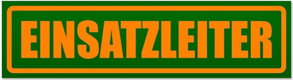 Kiwistar - Autoaufkleber - Orange - Grün - 30 x 8 cm - Einsatzleiter - Hinweis Aufkleber Sticker für Auto, Kfz, Fahrrad, PKW, LKW