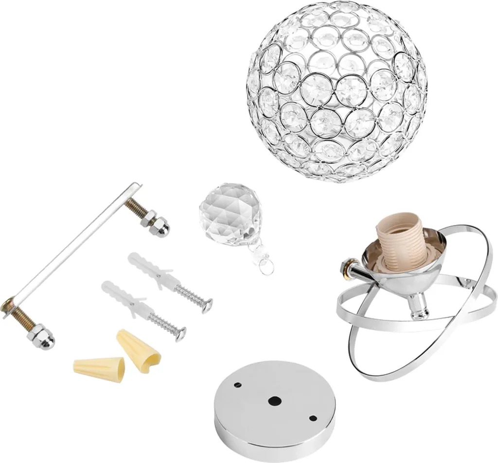 Applique en Cristal de Luxe et Support Fer Forgé Finition Artisanale