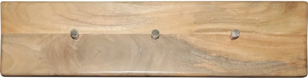 Appendiabiti Hina in Legno di Mango Massello 3 Ganci 60x15 - Stile Etnico