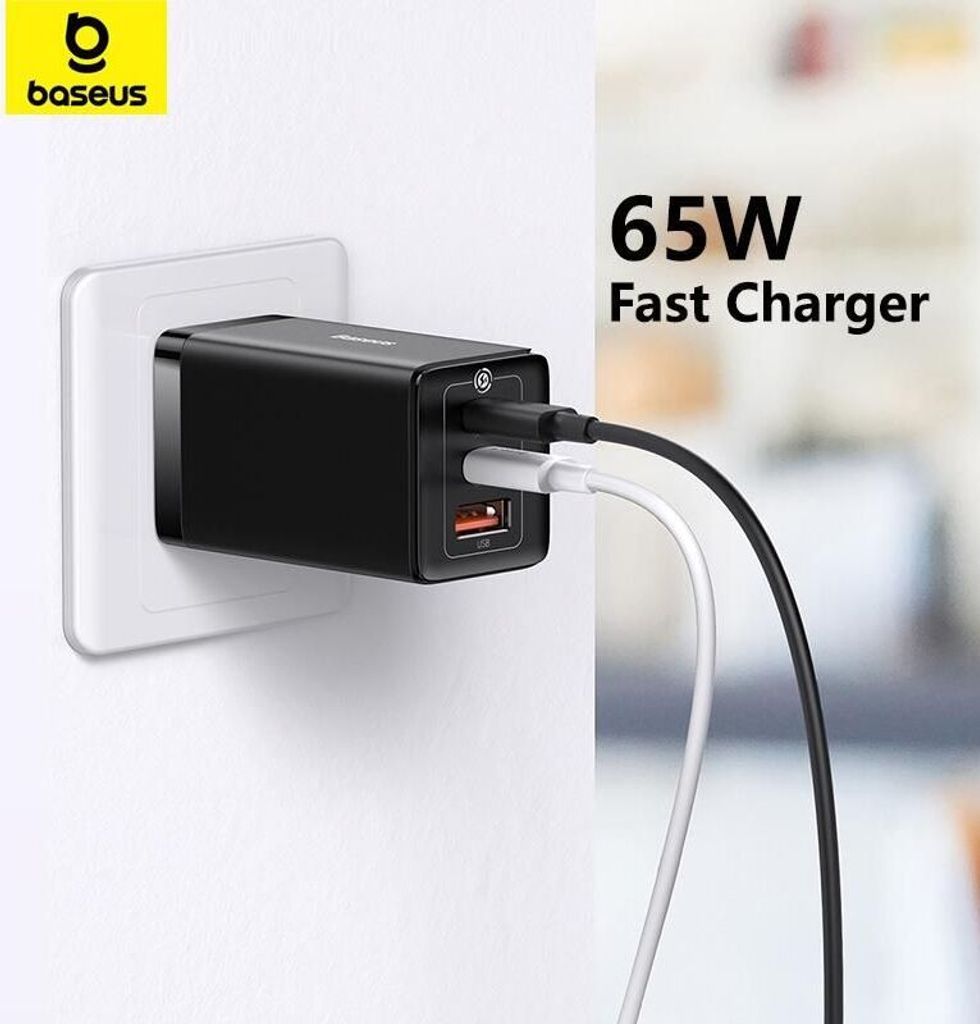Wandladegerät Baseus GaN5 Pro 2xUSB-C + USB, 65W (schwarz) Produktbild 17
