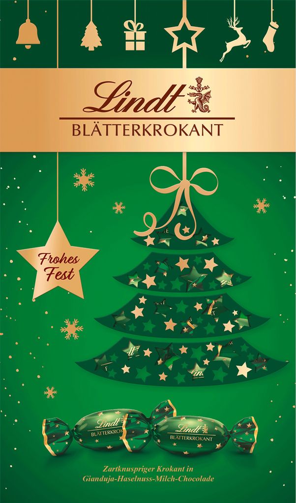 Lindt Blätterkrokant mit Schokolade in der Produktbild 
