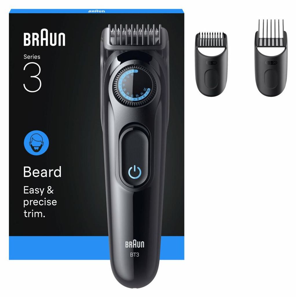 Braun BeardTrimmer 3 80789791, alimentazione/batteria, nero Immagine del prodotto 