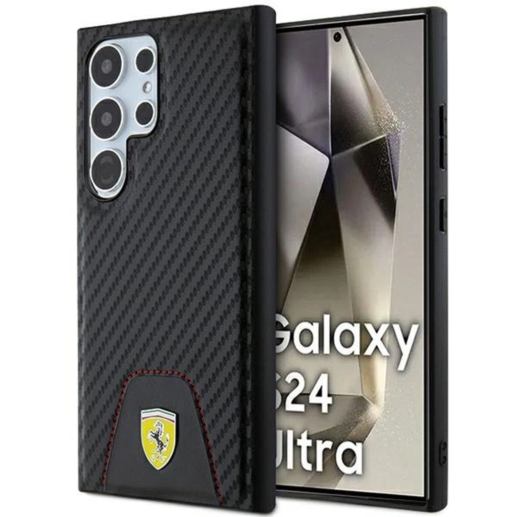 Etui Ferrari Carbon prošívané dno Na Samsung Galaxy S24 Obrázek produktu 