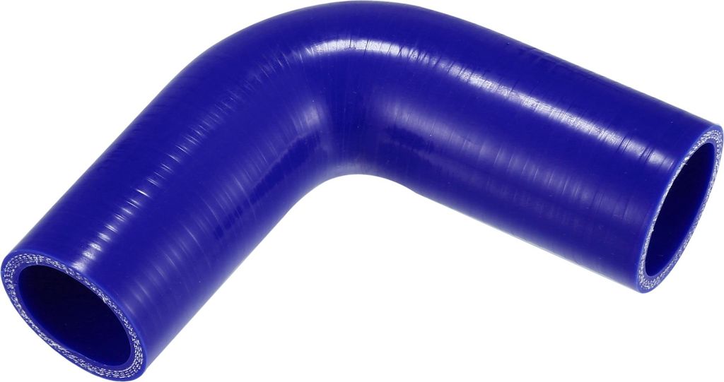 1 Stück 35mm/1.38"-38mm/1.50" ID 102mm/4.02" Länge 90 Grad blau Autosilikonschlauch Kühlmittelschlauch Universal