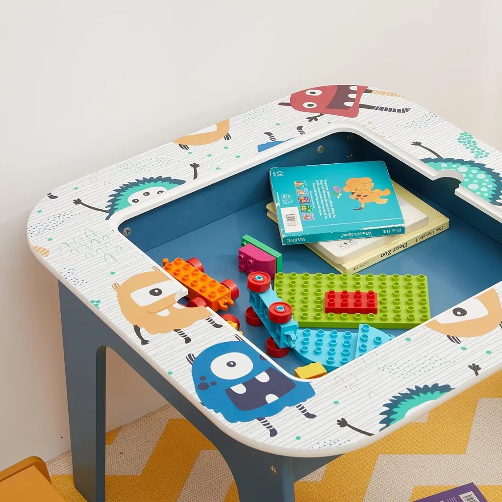 Table de Jeu Monster Ginger Home avec Plateau Réversible pour Enfants - 8