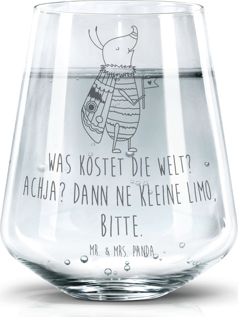 Mr. & Mrs. Panda Glas Nachtfalter Fähnchen - Transparent - Geschenk, Lustige Sprüche, Trinkglas, getränkebecher, Tumbler, Glasbecher, Spruch Lus...
