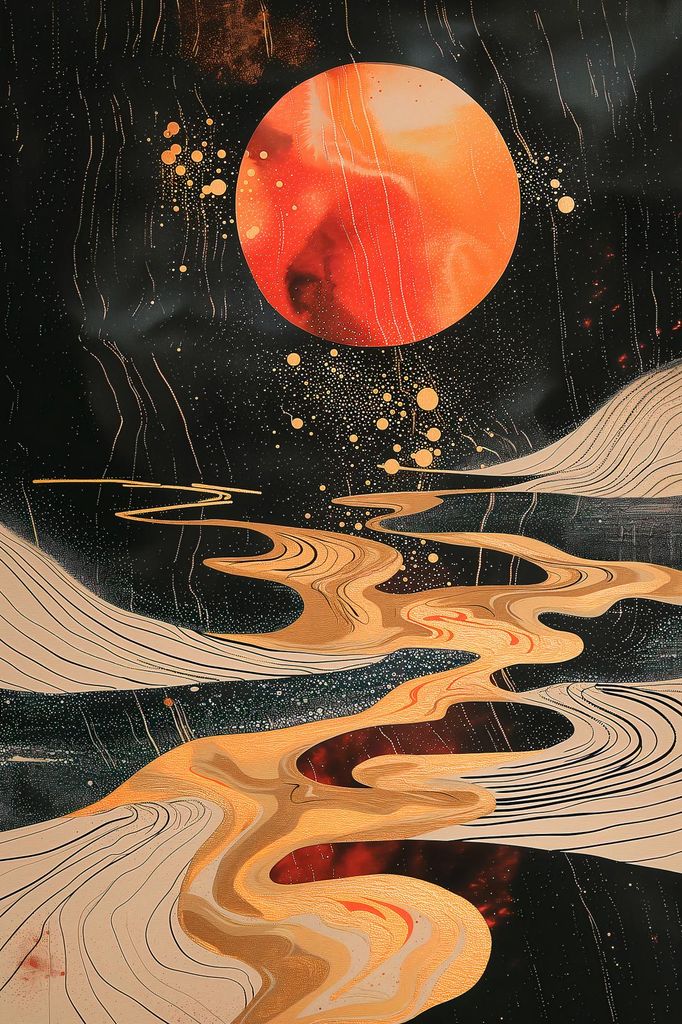Plakat 20x30cm Planetarischer Tanz