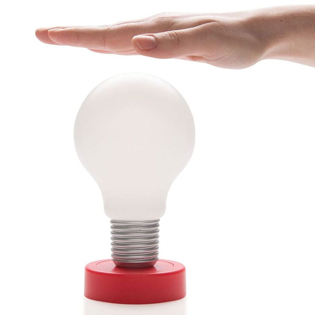 LED Tischlampe Touchleuchte in Rot Druck-Glühbirne Nachtlicht Nachttischlampe Batterie