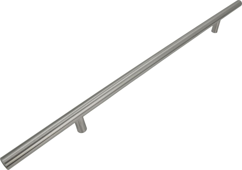 Moderne Möbelgriff aus gebürstetem Edelstahl mit 256 mm Befestigungsabstand – Eleganter Reling-Griff für Küchen- und Badezimmermöbel, Matt-O...