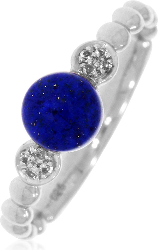CBR11501, CBR11501, CBR11501 Ring mit Lapis und Weißtopase ca. 1,05 ct. rhodiniert XEN