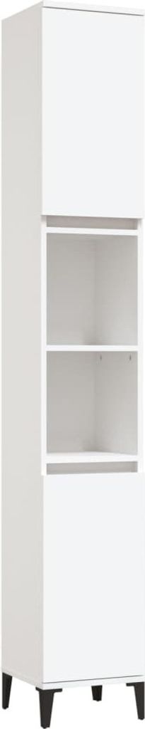 vidaXL Szafka łazienkowa biała 30x30x190 cm materiał Zdjęcie produktu 