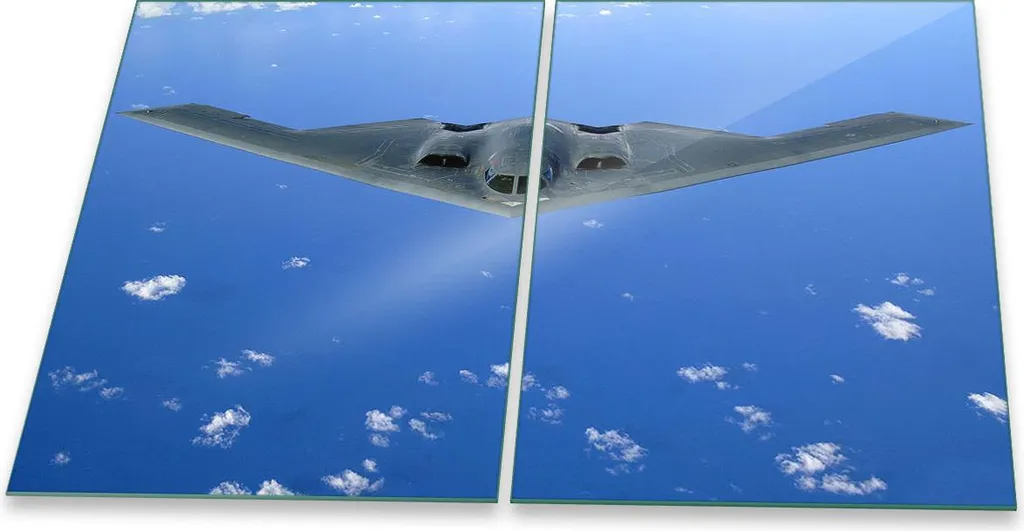 Copri Piano Cottura in Vetro Temperato 2 Pezzi 40x52 Blu Astratto