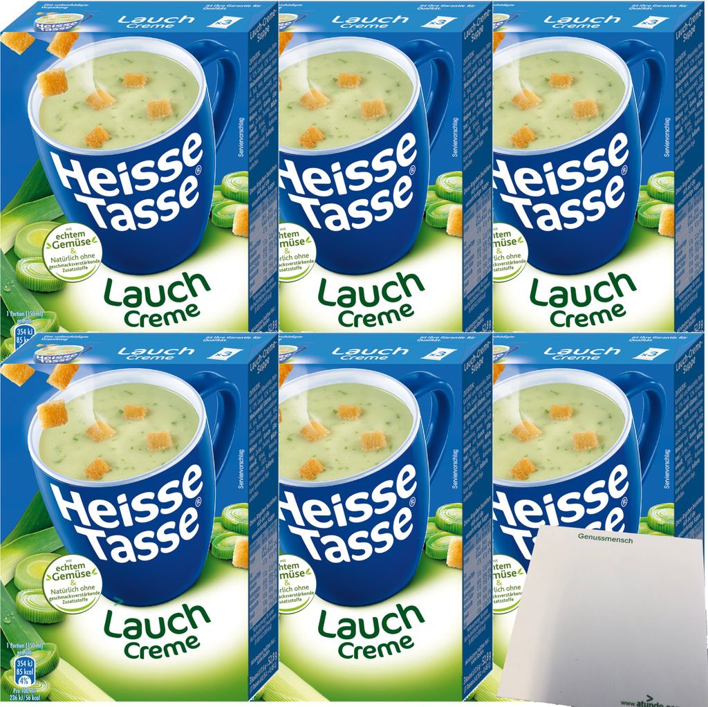 Erasco Heisse Tasse Lauch Creme Suppe 6er Pack (18 Beutel a Produktbild 