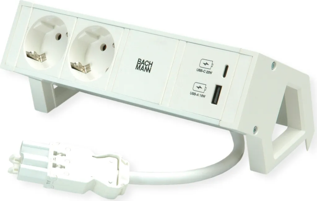 Multiprise de bureau Bachmann DESK2 pour Télétravail avec USB-C Rapide