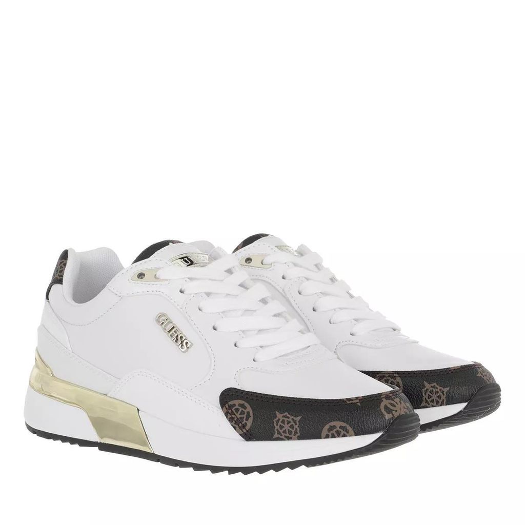 Guess Moxea Frauen Schnürung Synthetik Lässige Turnschuhe Weiß Braun – undefined / Weiss-braun