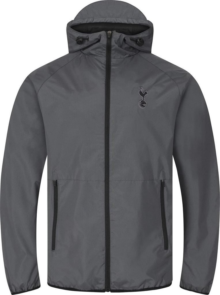 Tottenham Hotspur FC - Windjacke für Herren, Mit Schild GF259 (XXL) (Grau)