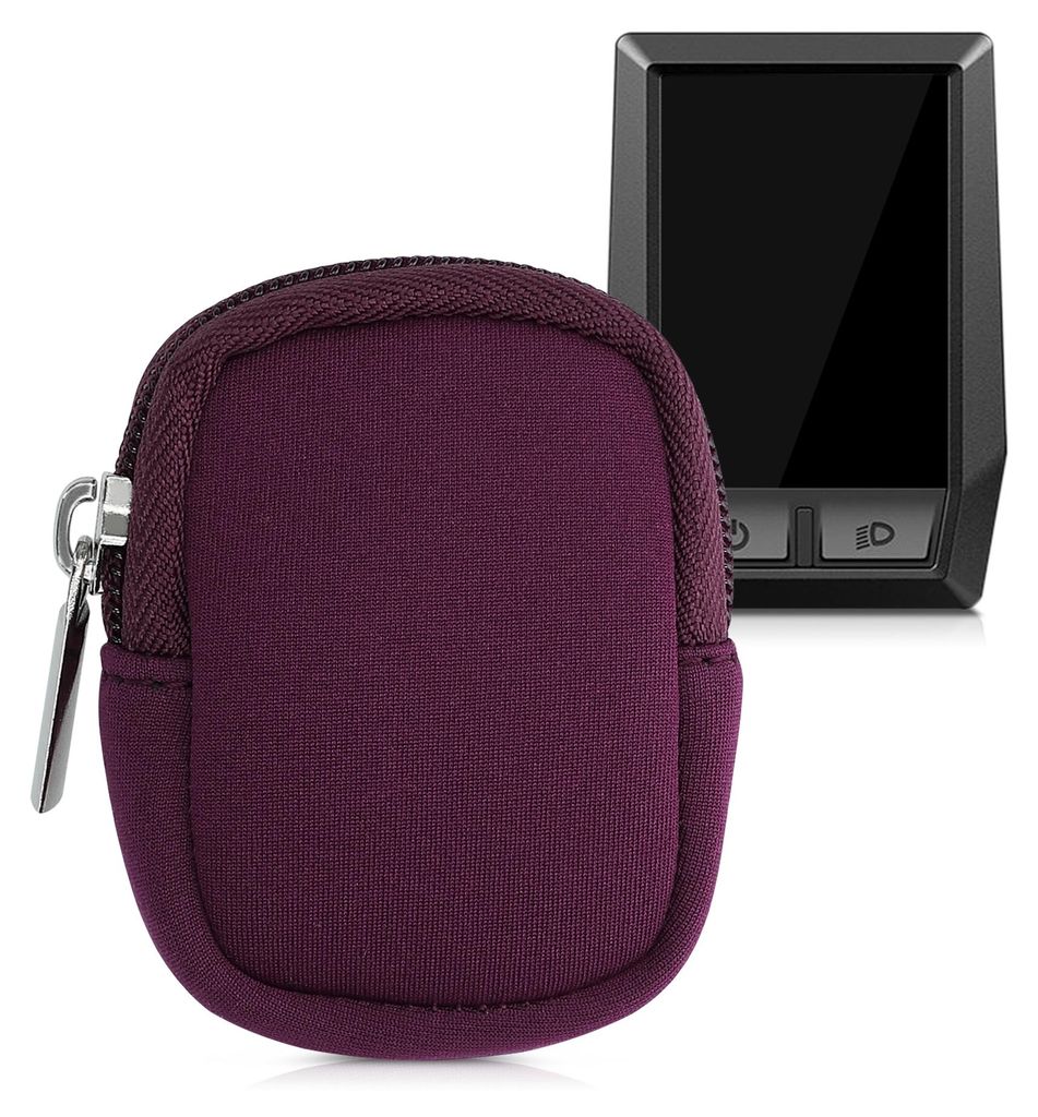 kwmobile Tasche kompatibel mit Bosch Kiox / Kiox 300 - E-Bike Computer Neopren Hülle - Schutztasche Brombeere