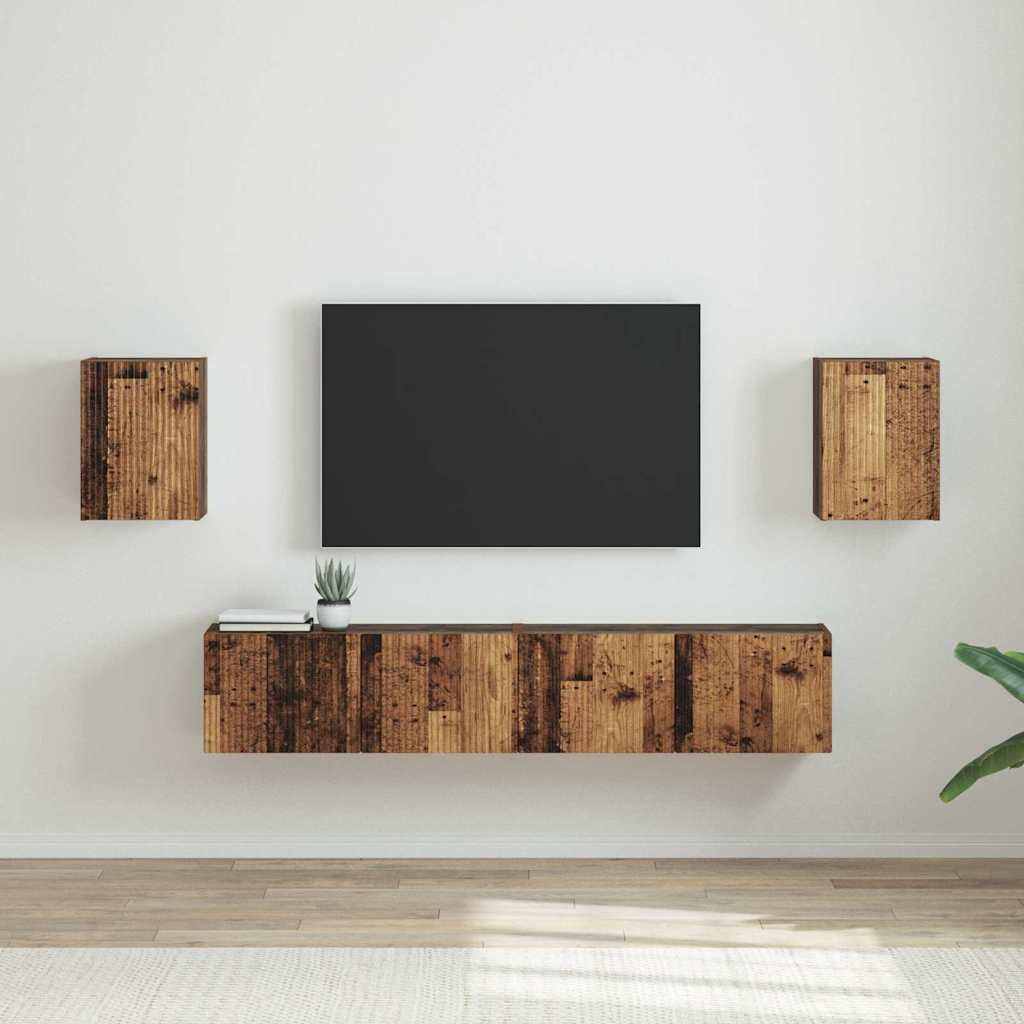 Maison Exclusive - TV-Wandschrank 2 pcs Altholz 30 x 31 x 40 cm Holzwerkstoff