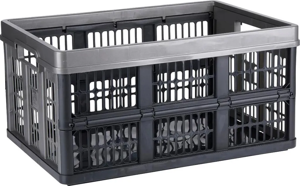 Caisse de Transport Voiture 45L - Bac Pliable pour Courses et Maison