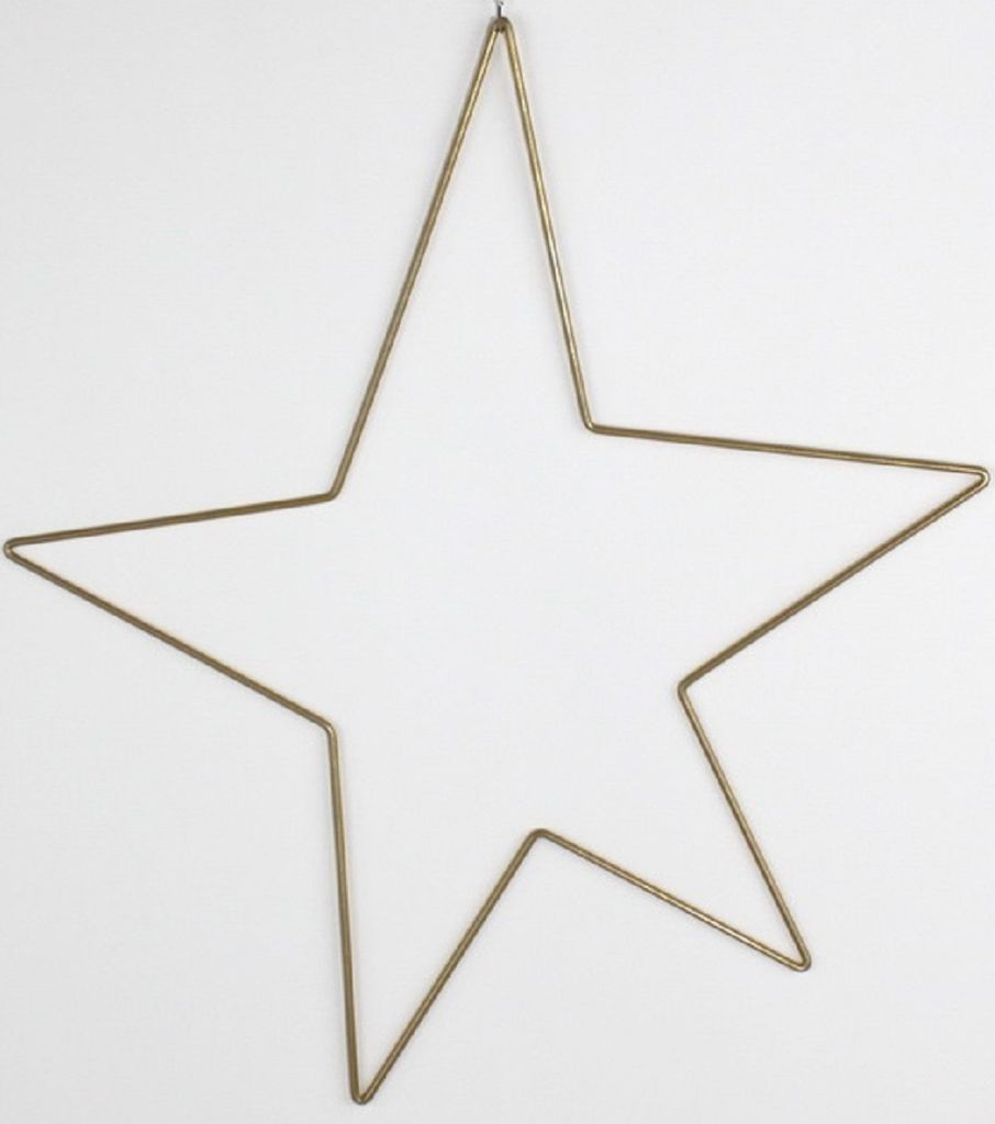 Stern gold 46x40cm Deko Weihnachten Weihnachts Deko Fenster zum Hängen Metall